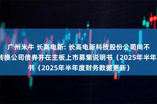 广州米牛 长高电新: 长高电新科技股份公司向不特定对象发行可转换公司债券并在主板上市募集说明书（2025年半年度财务数据更新）